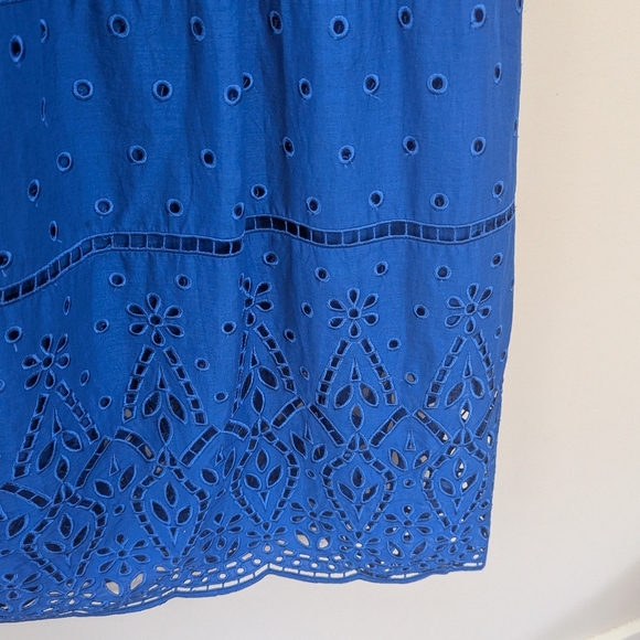 Parker Royal Blue Alana Sleeveless Eyelet Dress - Picture 6 of 15